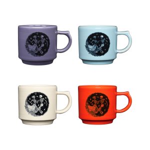 Fiesta Skeleton Duet Mixed Colors Set of 16oz 4 Stacking Mugs