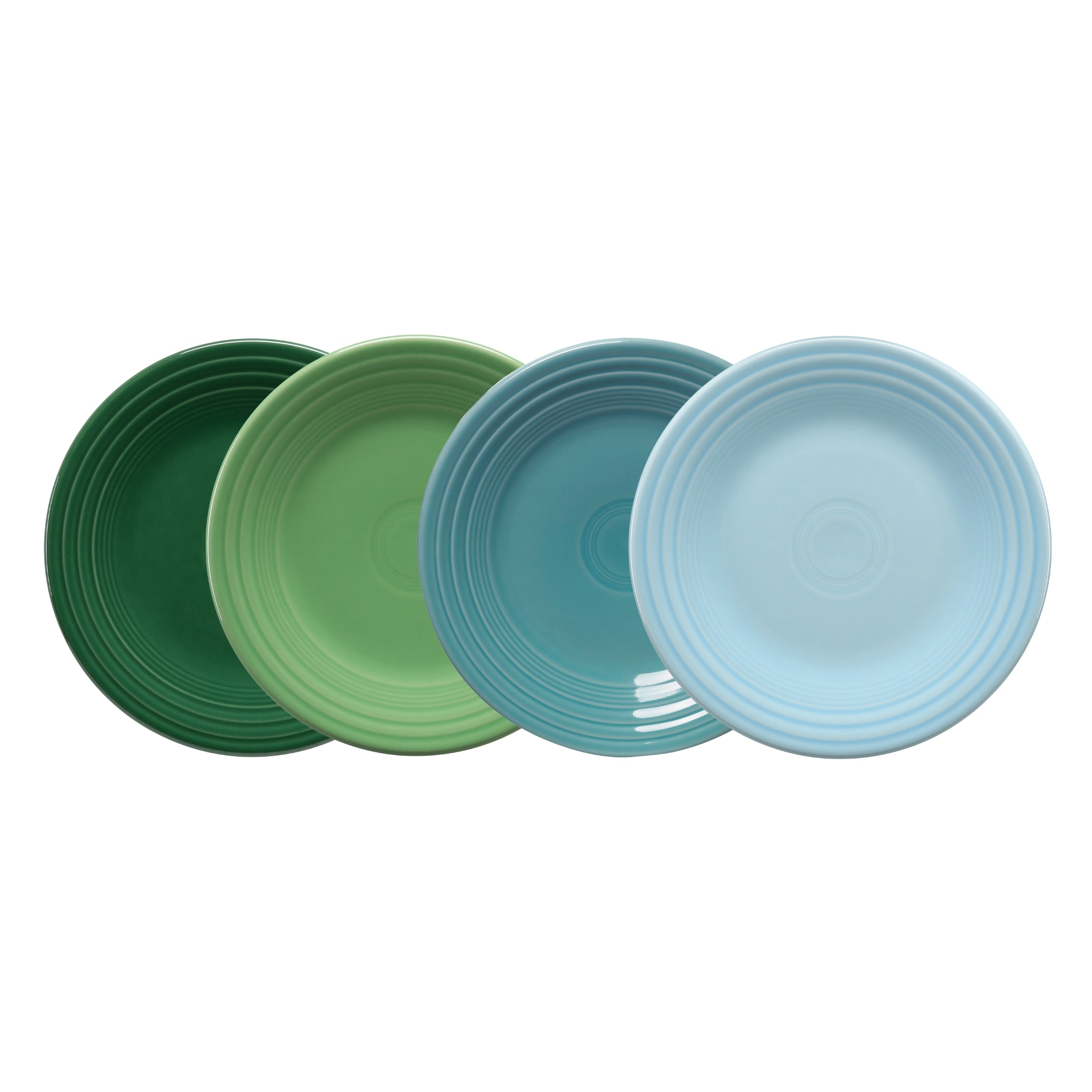 Fiesta Mixed Aegean Classic Rim 9 Inch Luncheon Plate, Set of 4