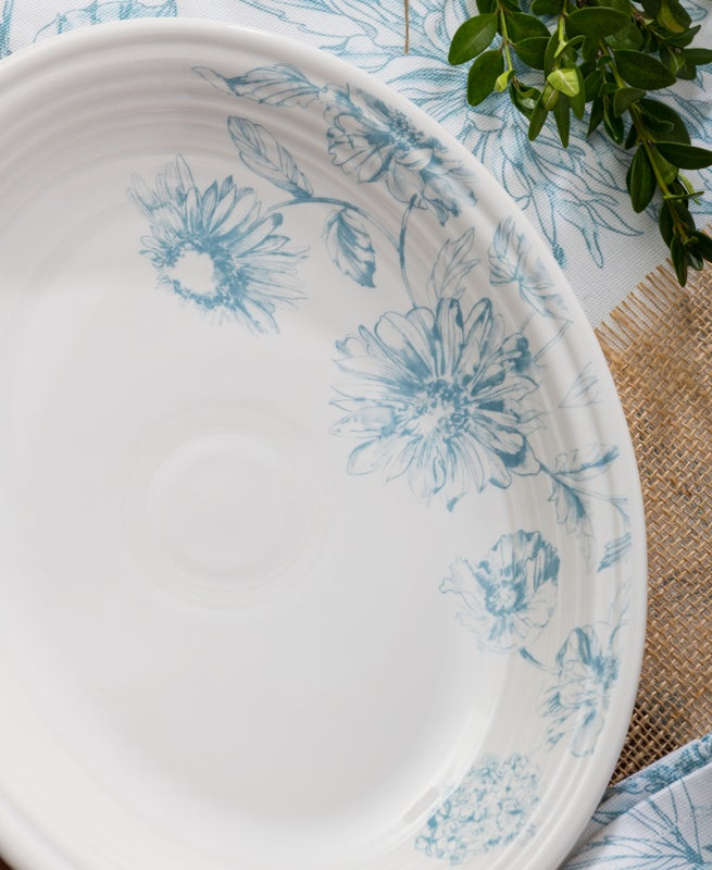 Fiesta Botanical Floral Sky 11 5/8 Inch Medium Oval Serving Platter - Image 2